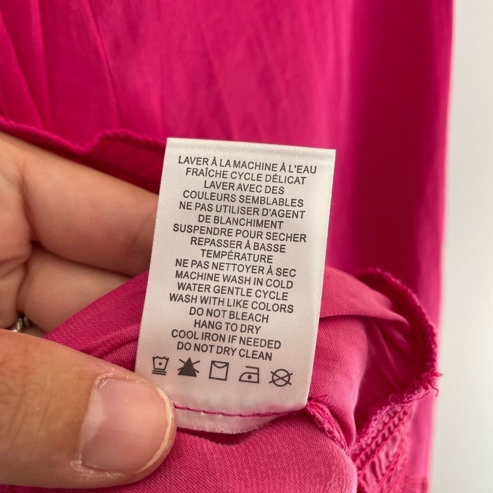 Rachel Zoe Fuchsia blouse with tie neck size XS NWOT - Picture 6 of 8